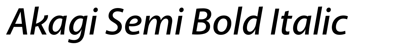 Akagi Semi Bold Italic